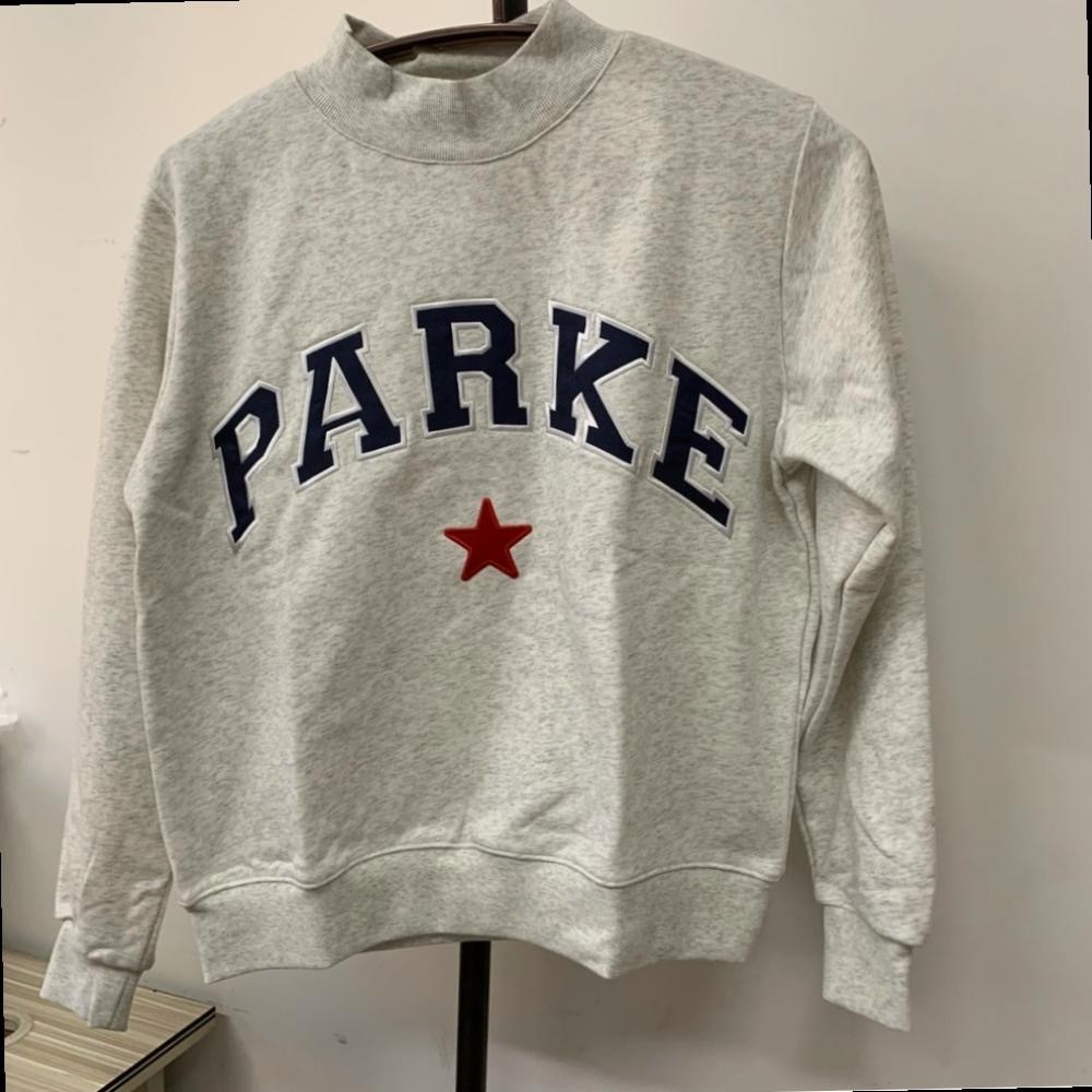 Parke Heather Gray Varsity Star Mock Neck Sweatshirt